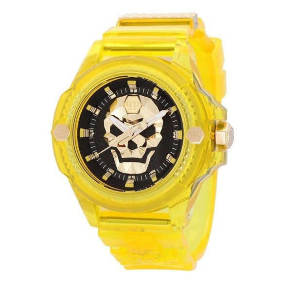 NWT Authentic Philipp Plein The Skull Quartz Black Dial Men's Watch - Picture 1 of 5